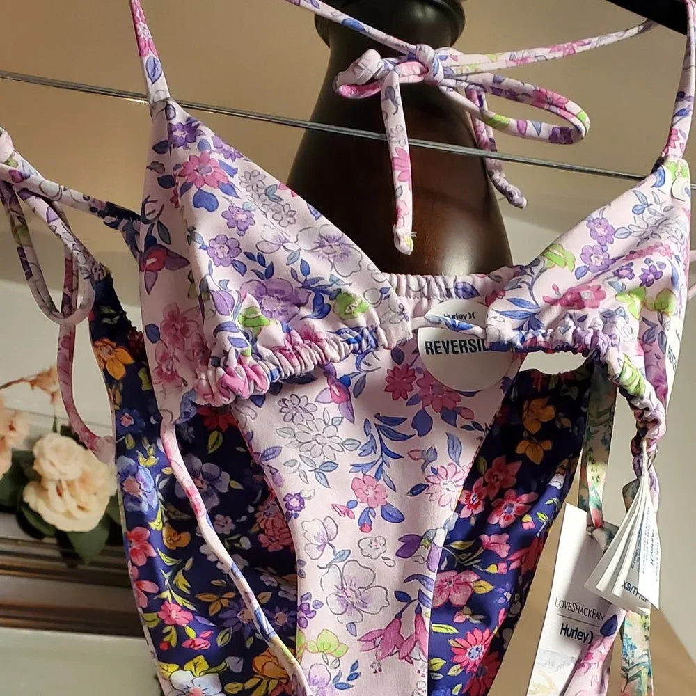 NWT LoveShackFancy x Hurley Cheeky Bikini Set XS - Picture 5 of 12